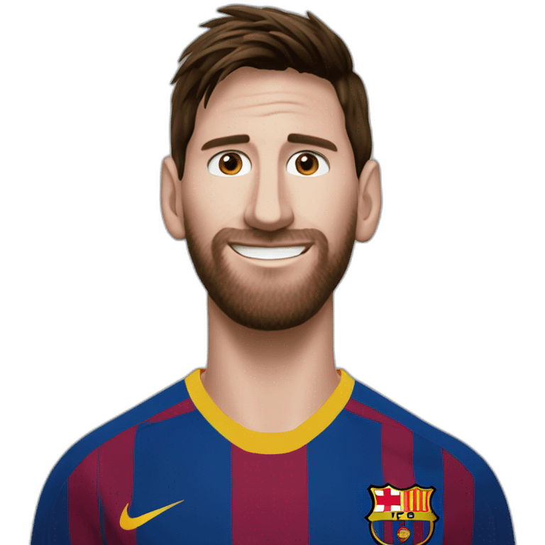 Messi avec la calvitie emoji