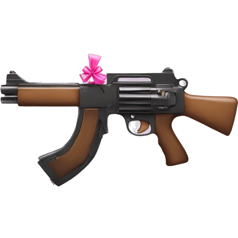 gun with pink bow emoji