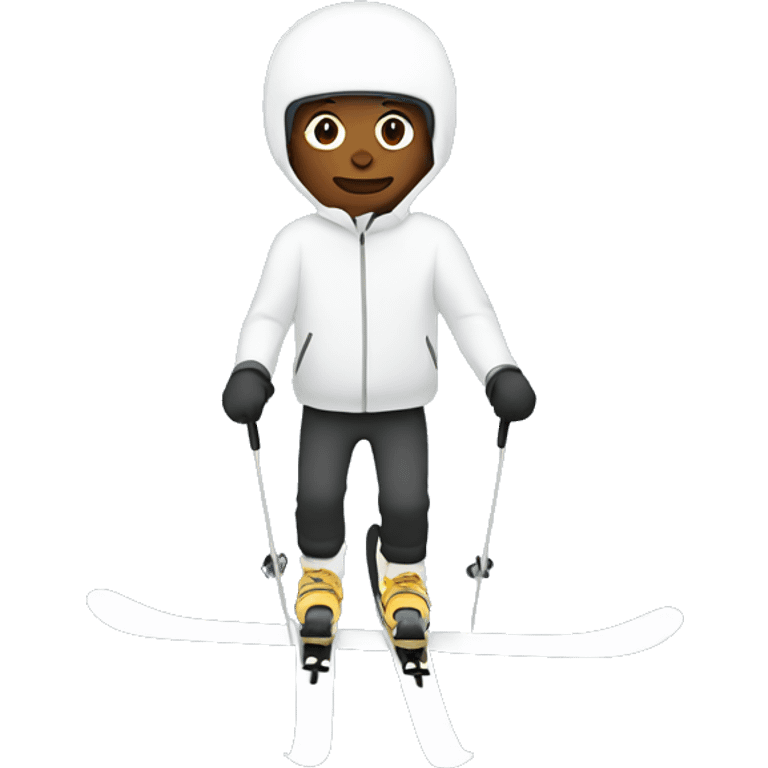 Minimalist icon of a boy skiing.  emoji