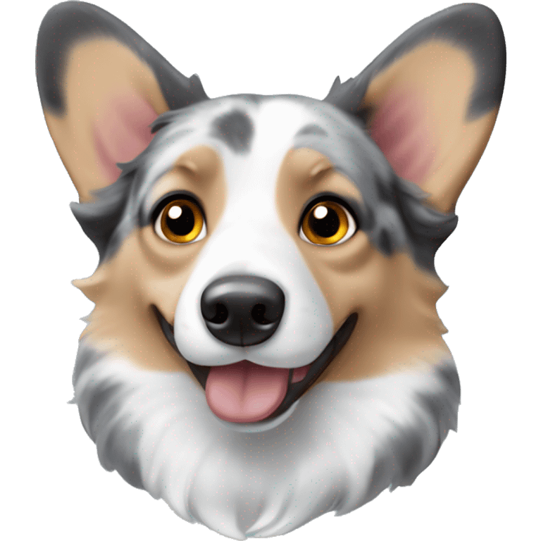 Blue Merle welsh corgi emoji