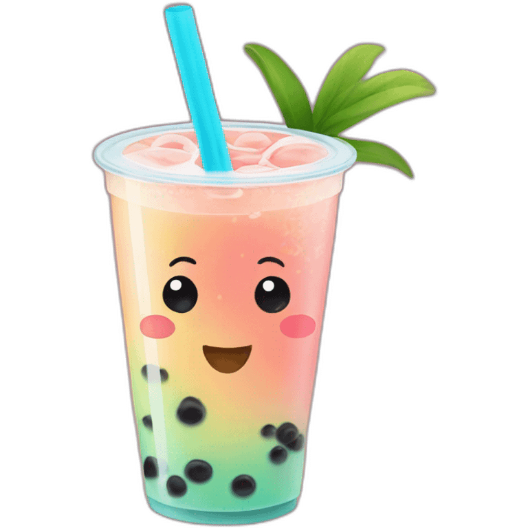 tropical bubble tea emoji