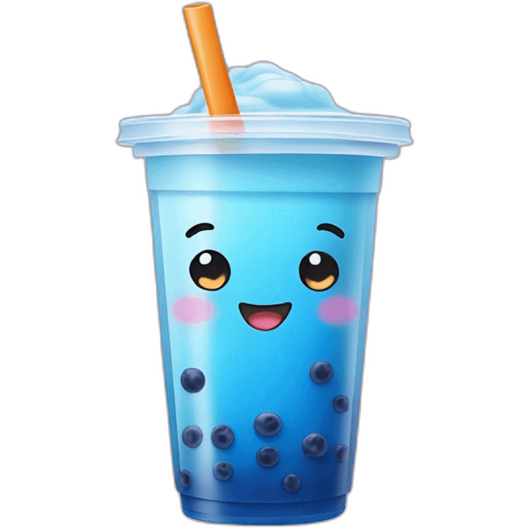 Blue bubble tea emoji