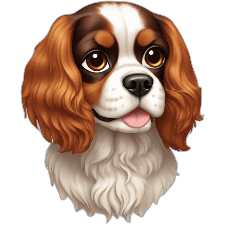 dog Cavalier King Charles Spaniel full body emoji