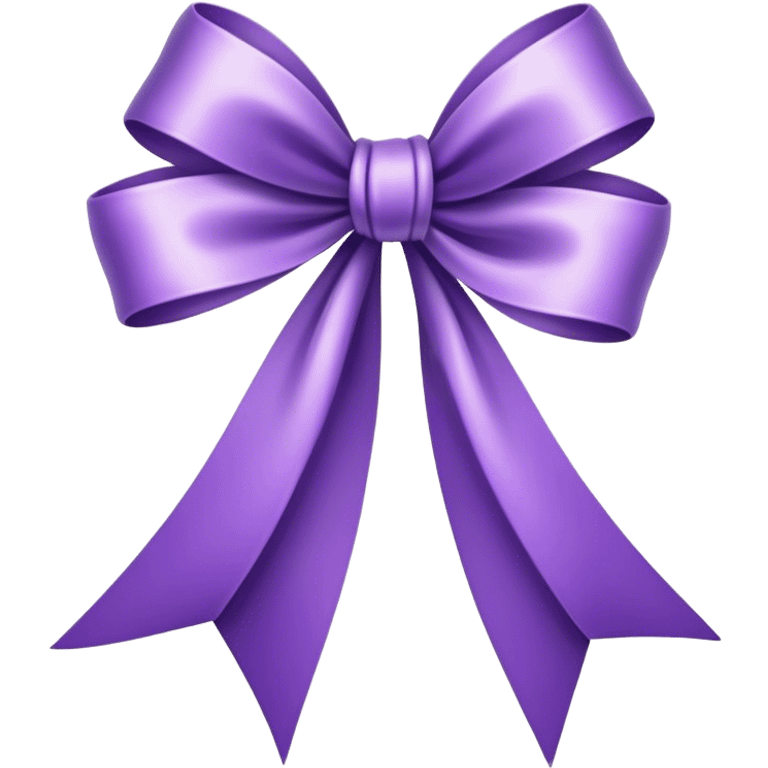 "A large, silky violet bow with elegantly curved loops and flowing tails, softly reflecting light."
 emoji