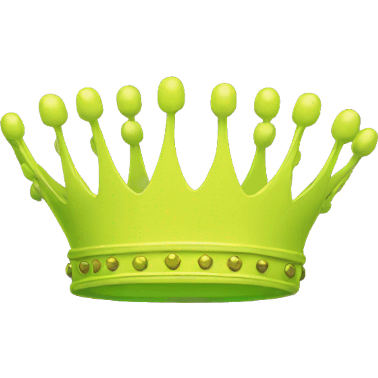 Neon crown yellow colour emoji