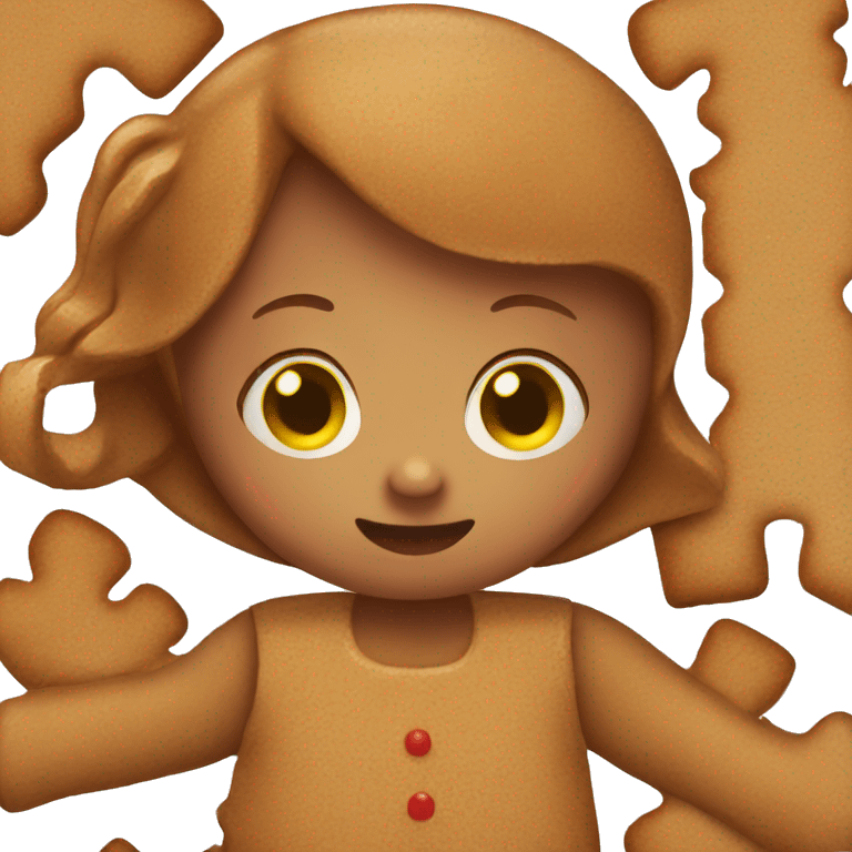 Cute gingerbread girl emoji