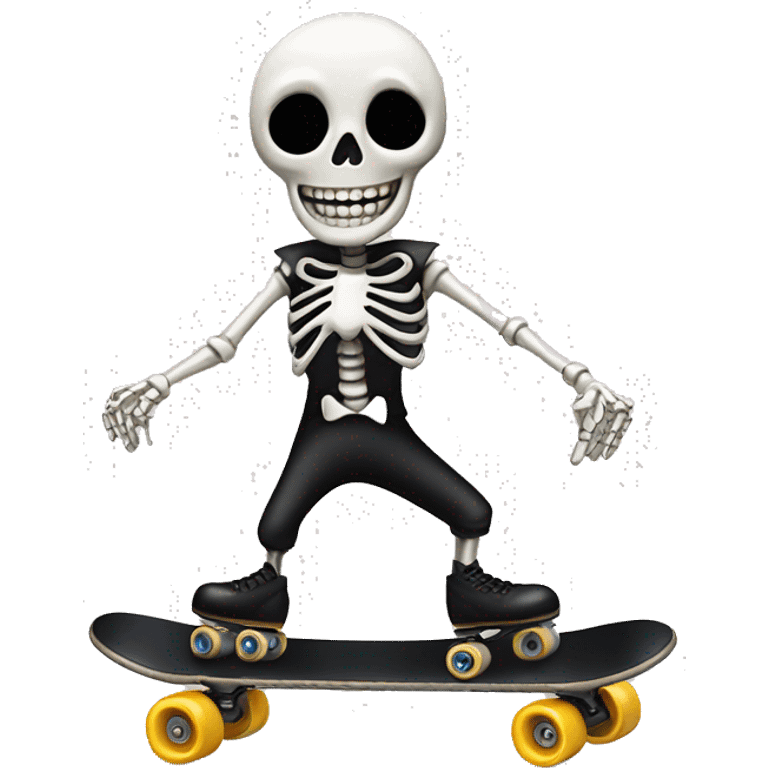 Jack skeleington roller skating emoji