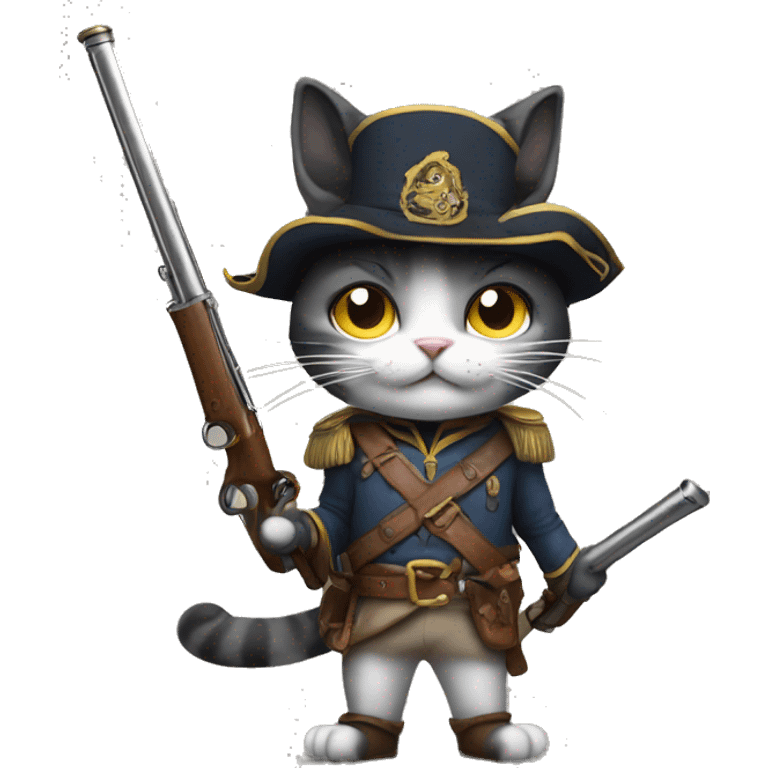 Cat with musket emoji