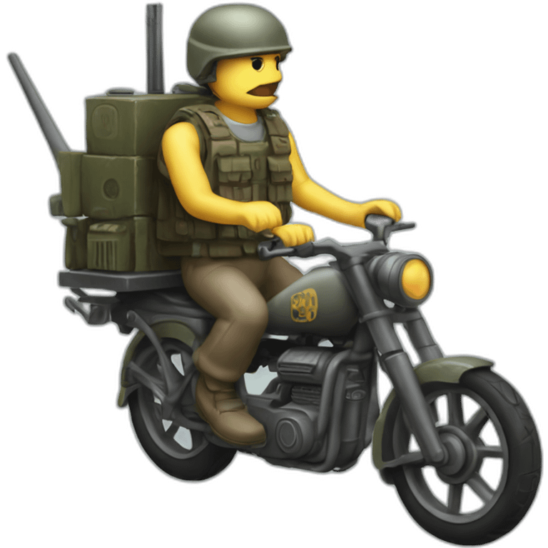 Machine gun bike emoji