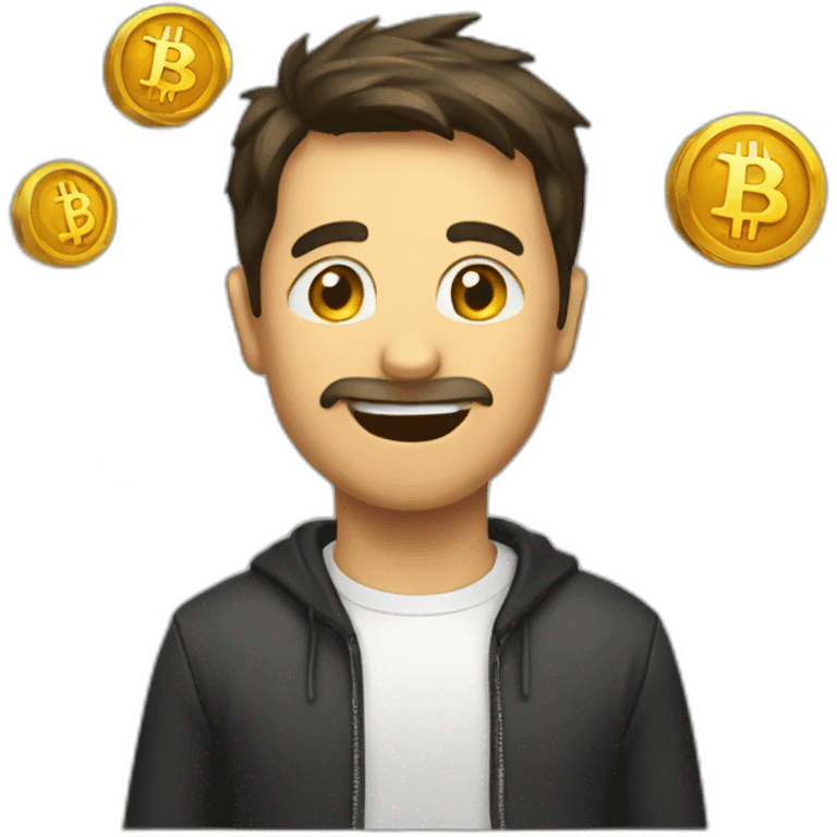 Bitcoin sorprendido emoji