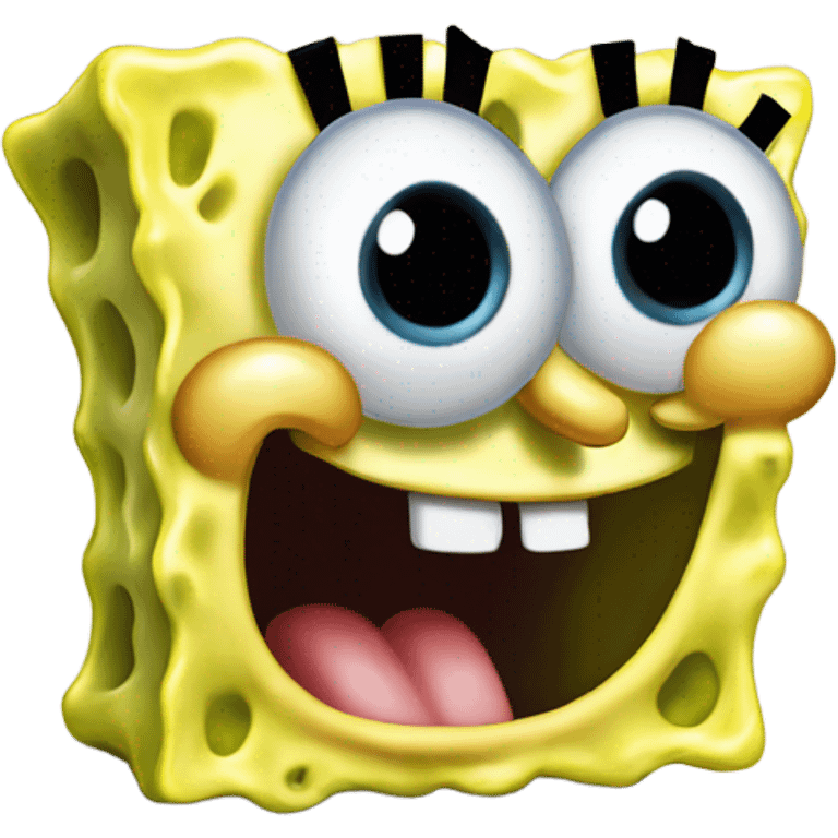 SpongeBob sticking his tongue out emoji