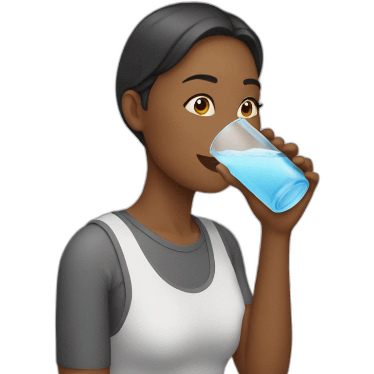 woman drinking water emoji