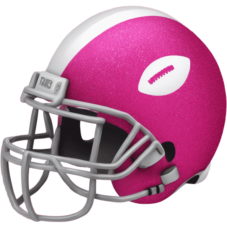 Hot pink glitter football with glitter  emoji