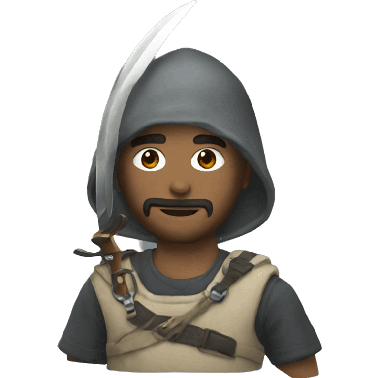 Emile with kukri emoji