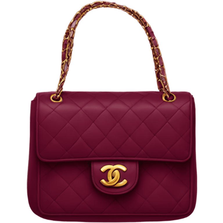 Burgundy Chanel bag  emoji