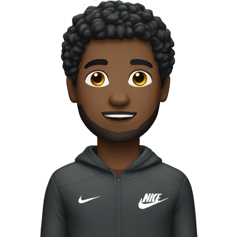 Black man with nike tracksuit emoji