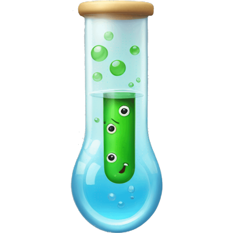 surprised test tube emoji