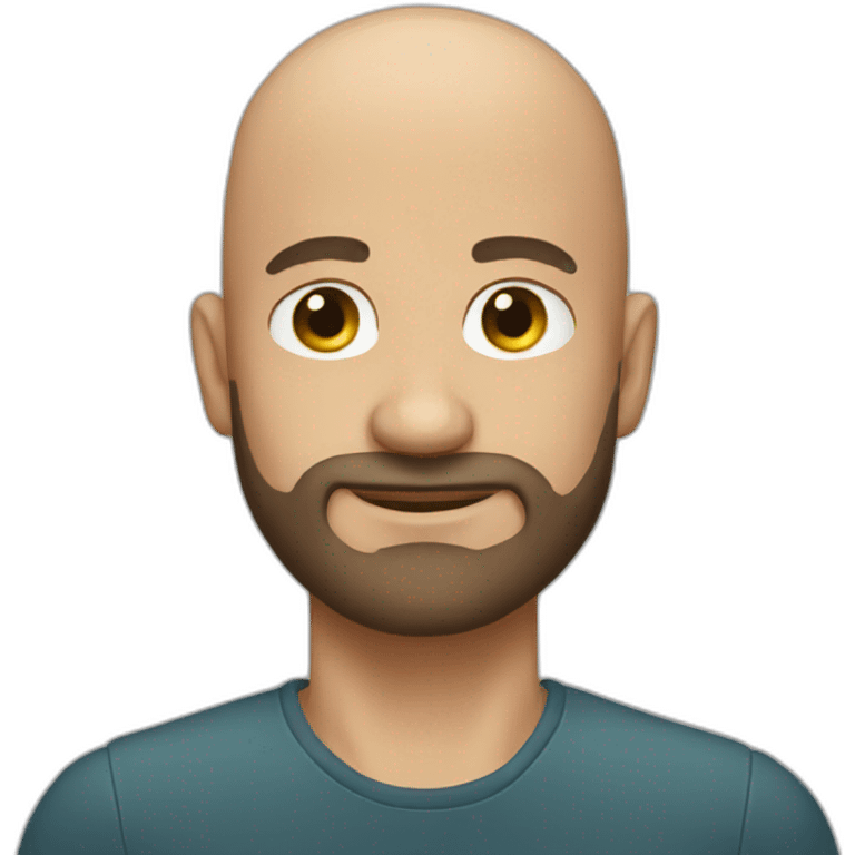 Bald and beard  emoji