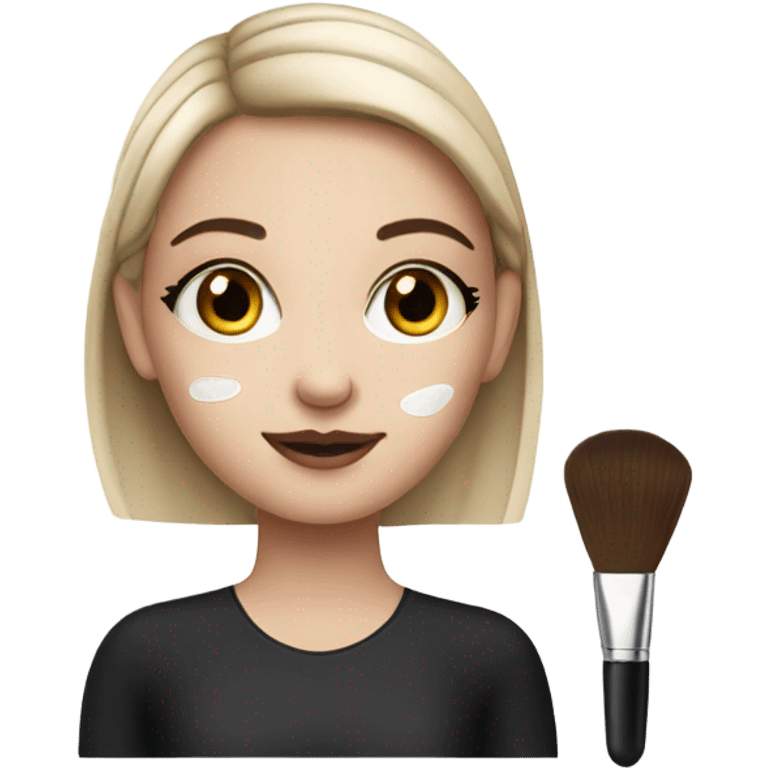 Makeup kit and a girl white skin emoji