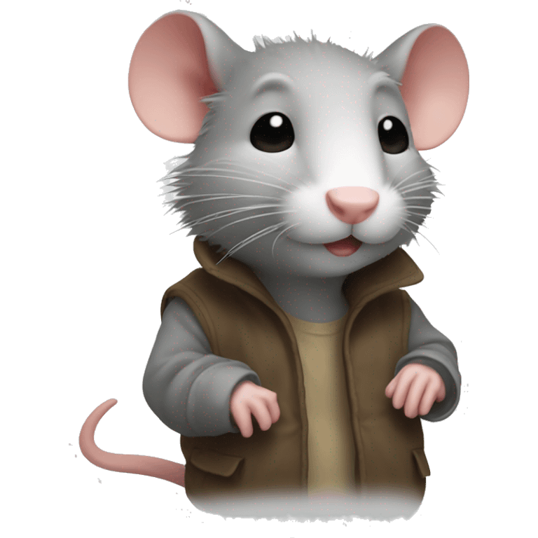 Un rat dans le style kawai  emoji