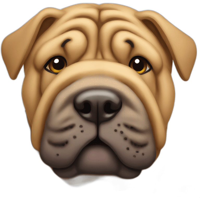 Sharpei with a lot of wrinkles emoji