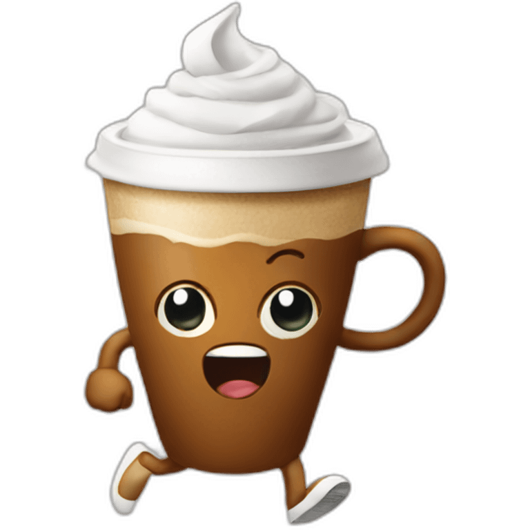 Running coffee emoji