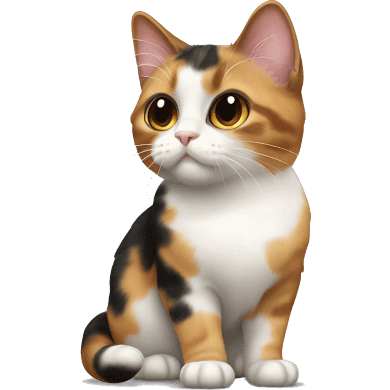 Calico munchkin cat standing  emoji