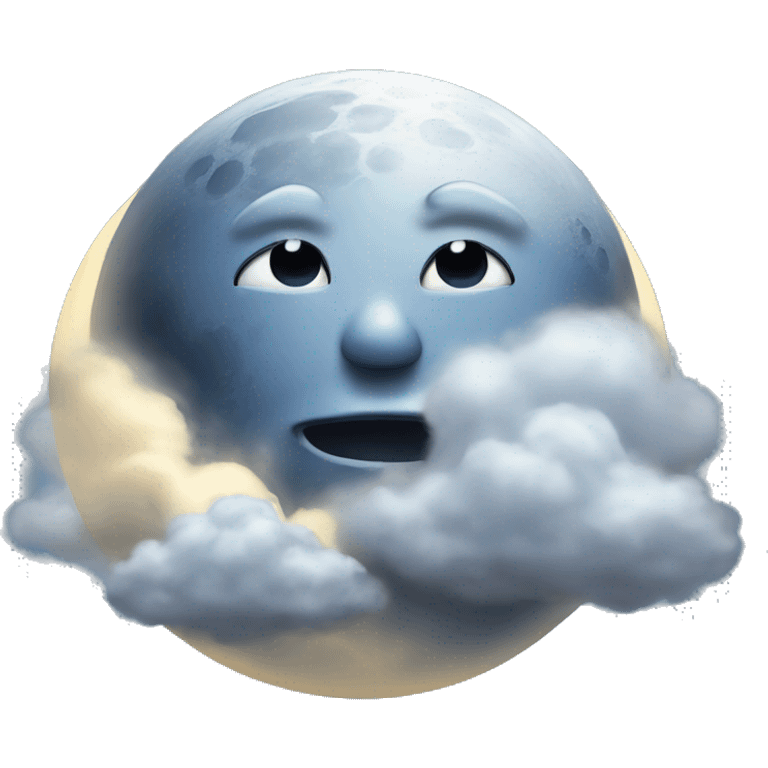 Moon in the cloud emoji