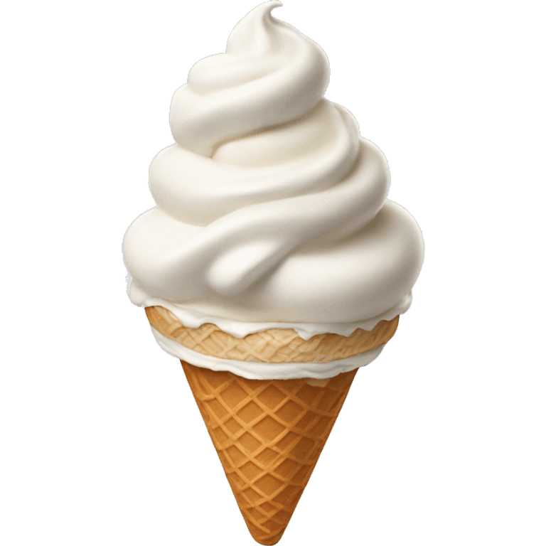 Ice cream cone huge whipped cream emoji