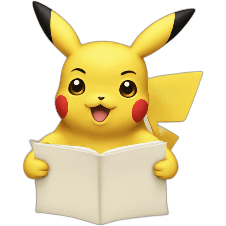 pikachu taking notes emoji