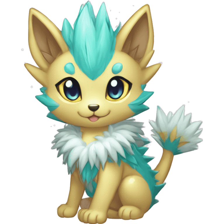 Anthro Scalie Spiky Cool Edgy Magical Petite Shiny Colorful Pastel Glitter Sparkle Anime Chibi Fantasy-Animal-Fakémon-Pokémon-Hybrid Fur Sona Aesthetic Trending Style Full Body emoji