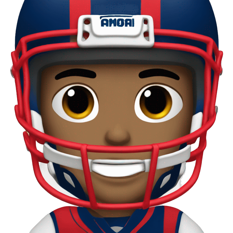 football player with red and blue uniform emoji