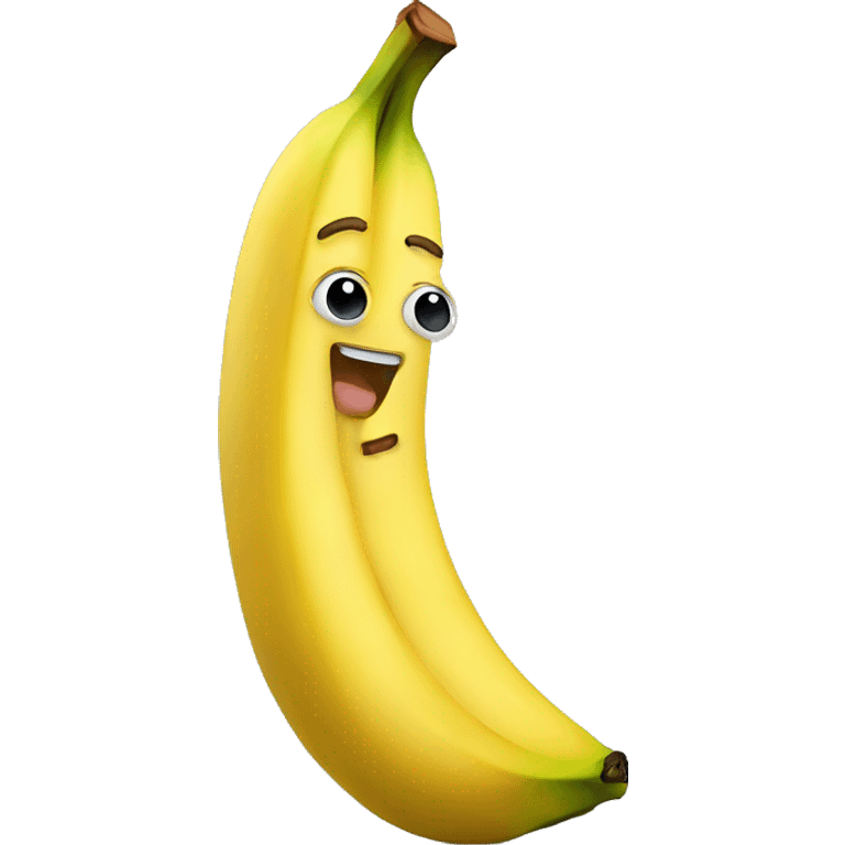 Banana with laughing face emoji