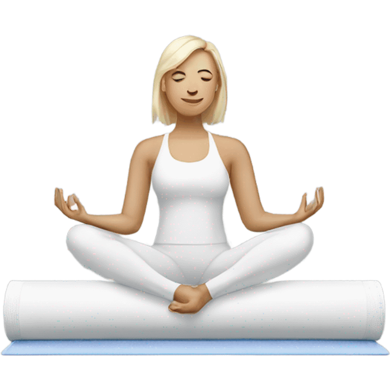 White yoga mat emoji