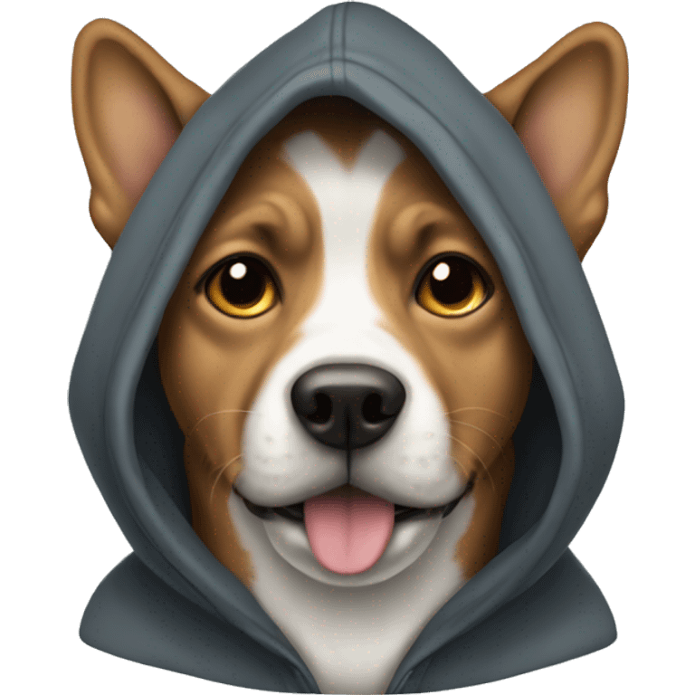 dog wearing a hoodie emoji