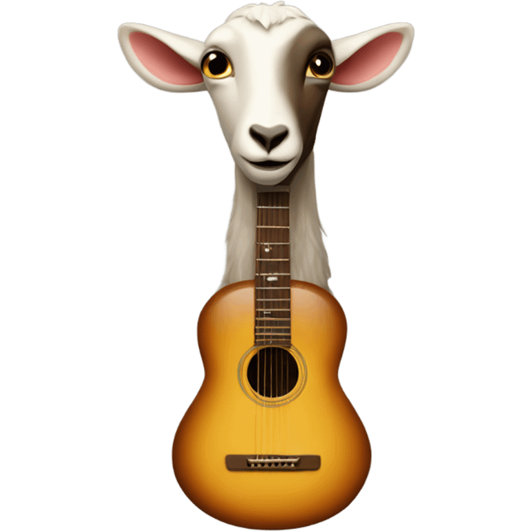 Guitar with a goat head emoji