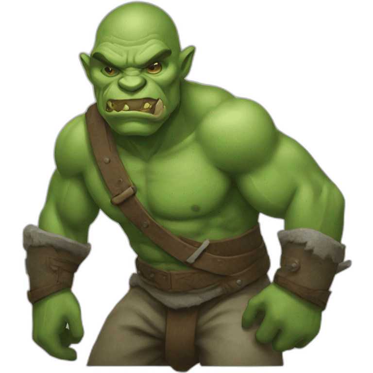 Green skinned orc laborers emoji