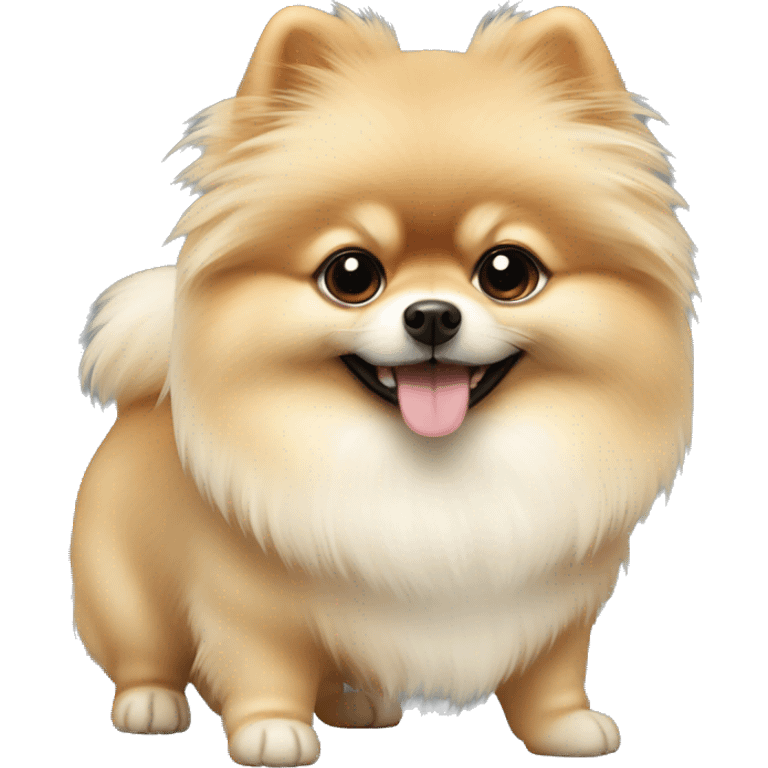 Cream Pomeranian  emoji