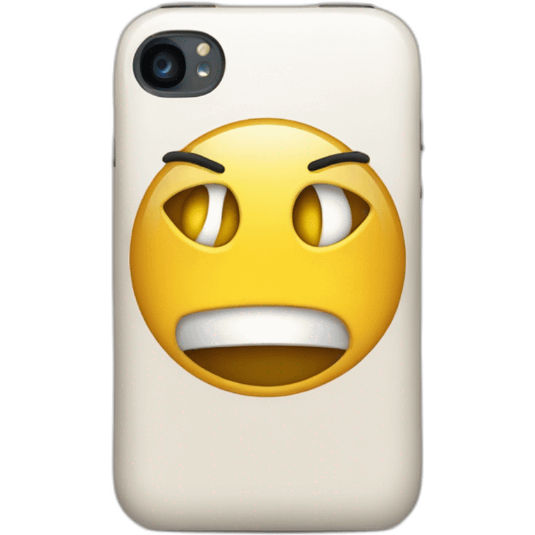 iPhone qui regarde un iphone emoji