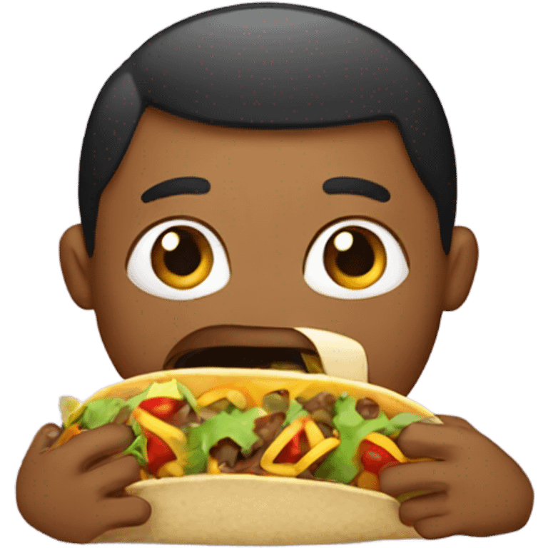 Person eating taco emoji