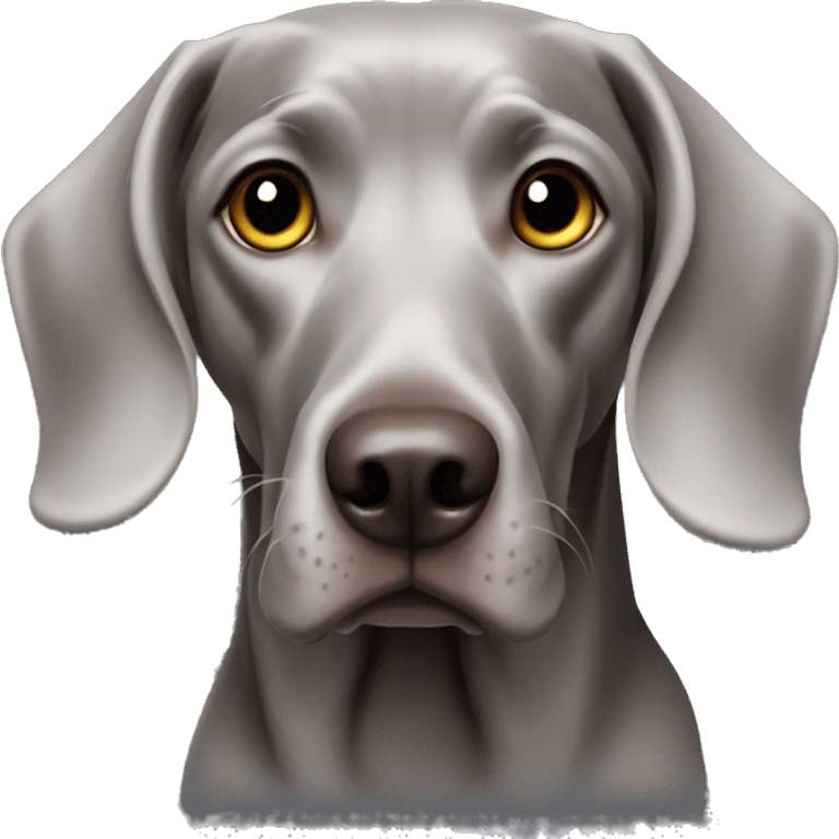 Weimaraner with bow on head emoji