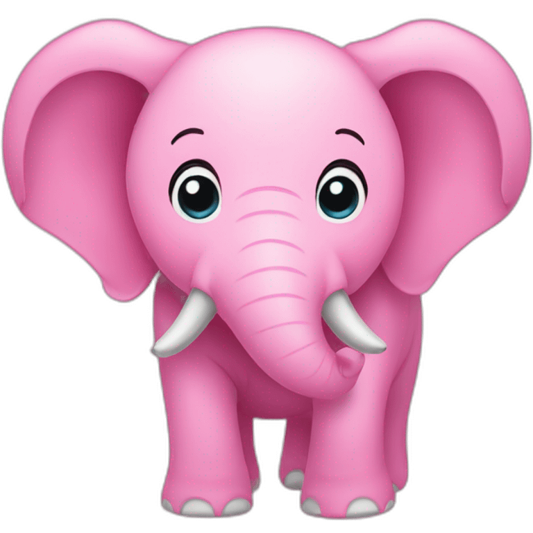 a pink elephant emoji