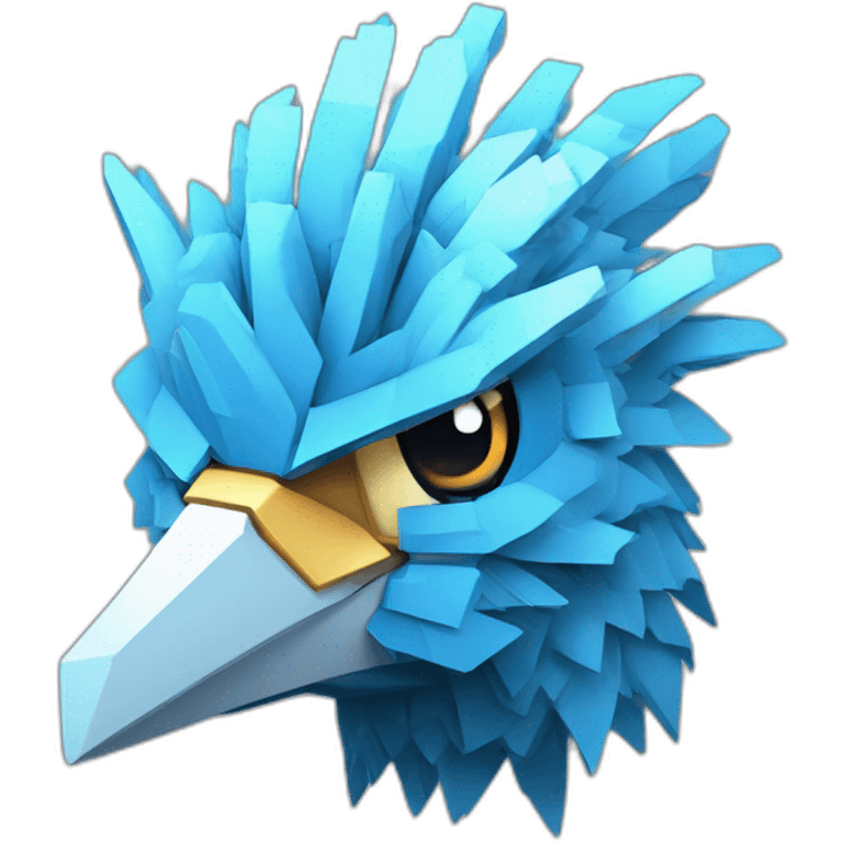 Minecraft Articuno Cyberpunk Head emoji