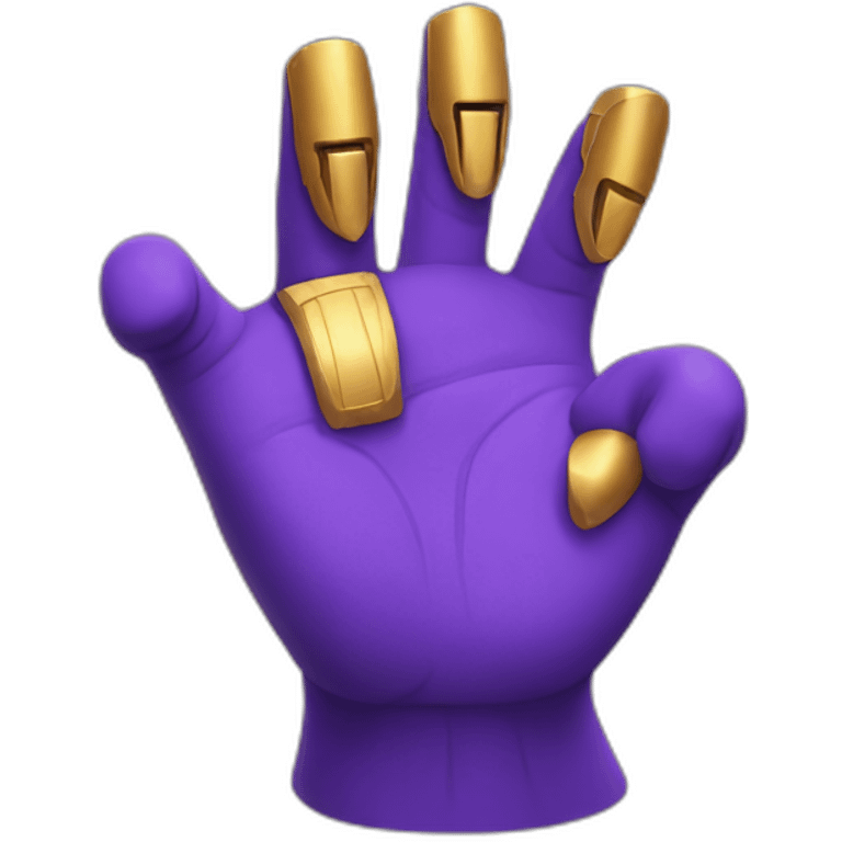 Thanos with three fingers emoji