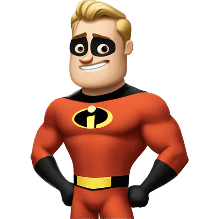 Mr. Incredible with a green outfit emoji