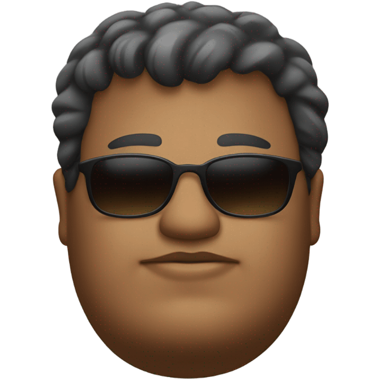 Fat person with sunglasses emoji