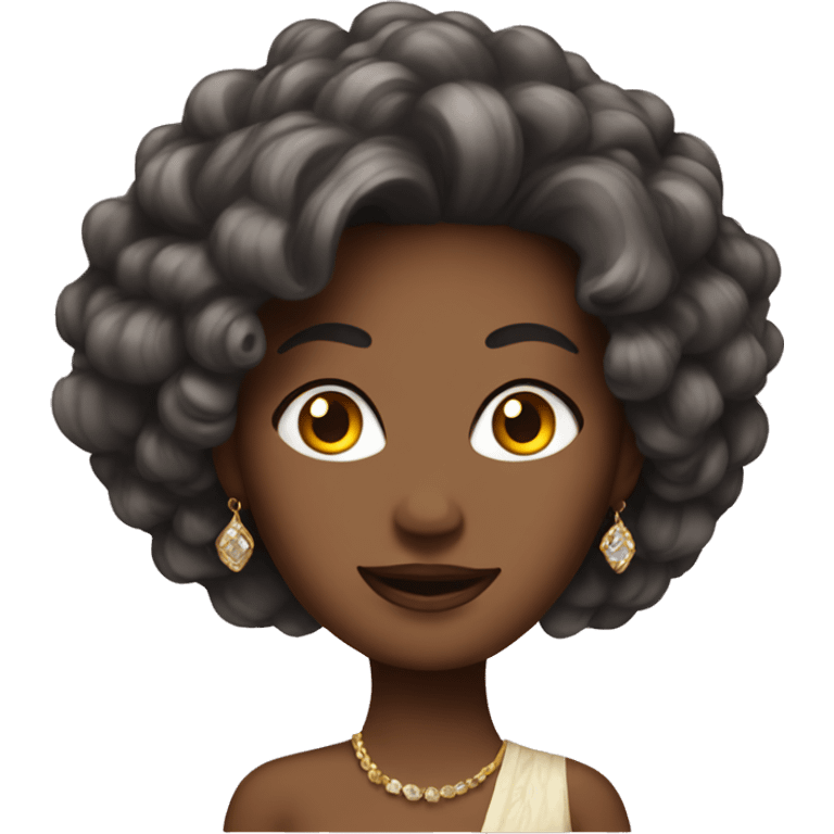 A rich wife with expensive hair  emoji