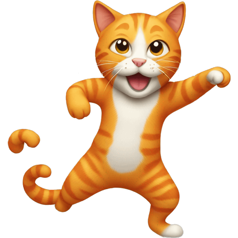 Orange Cat dancing emoji