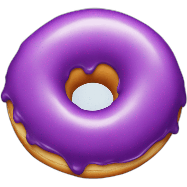 Purple donut emoji