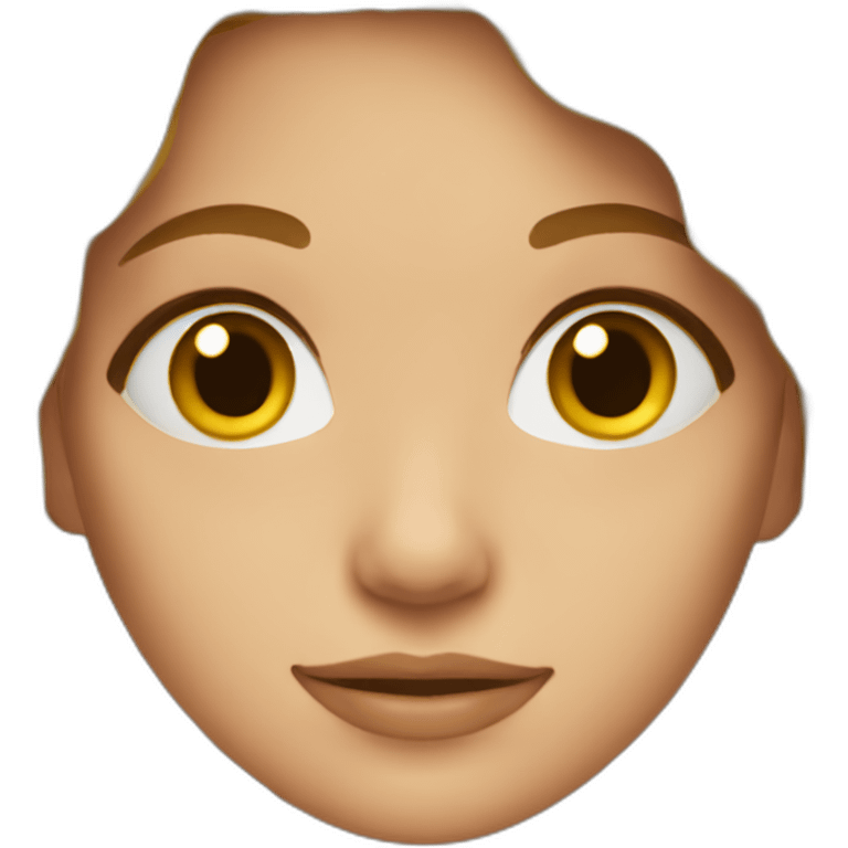 girl with wavy brown hair and blonde strands emoji